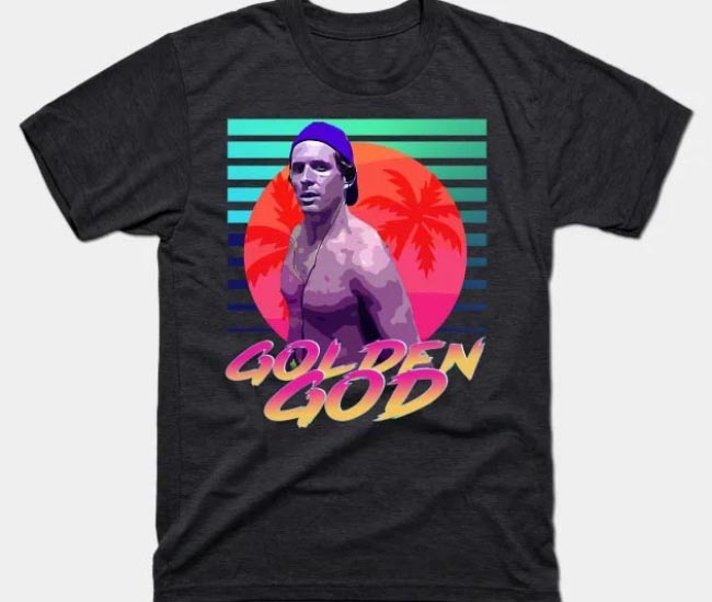 Golden God Neon Retro T-Shirt