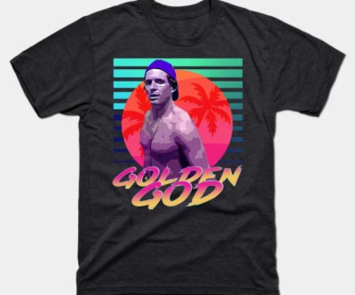 Golden God Neon Retro T-Shirt